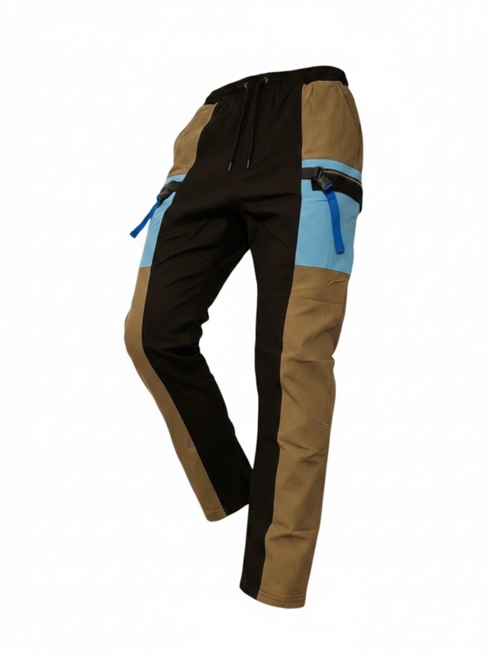 Motive NWT Men's Brown & Blue Contrast Utility Joggers - Picture 3 of 9